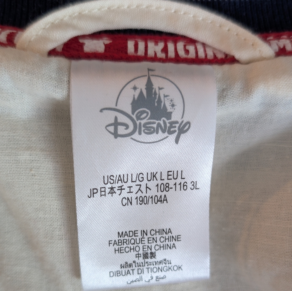Mickey Mouse 1928 League Denim Varsity Retro Y2K Embroidery Size L Blue & Cream - Picture 8 of 8